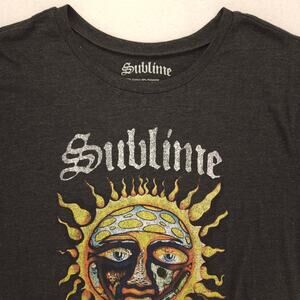 Sublime Casual Graphic Crew Neck Short Sleeve T Shirt Womens Size 2XL Black